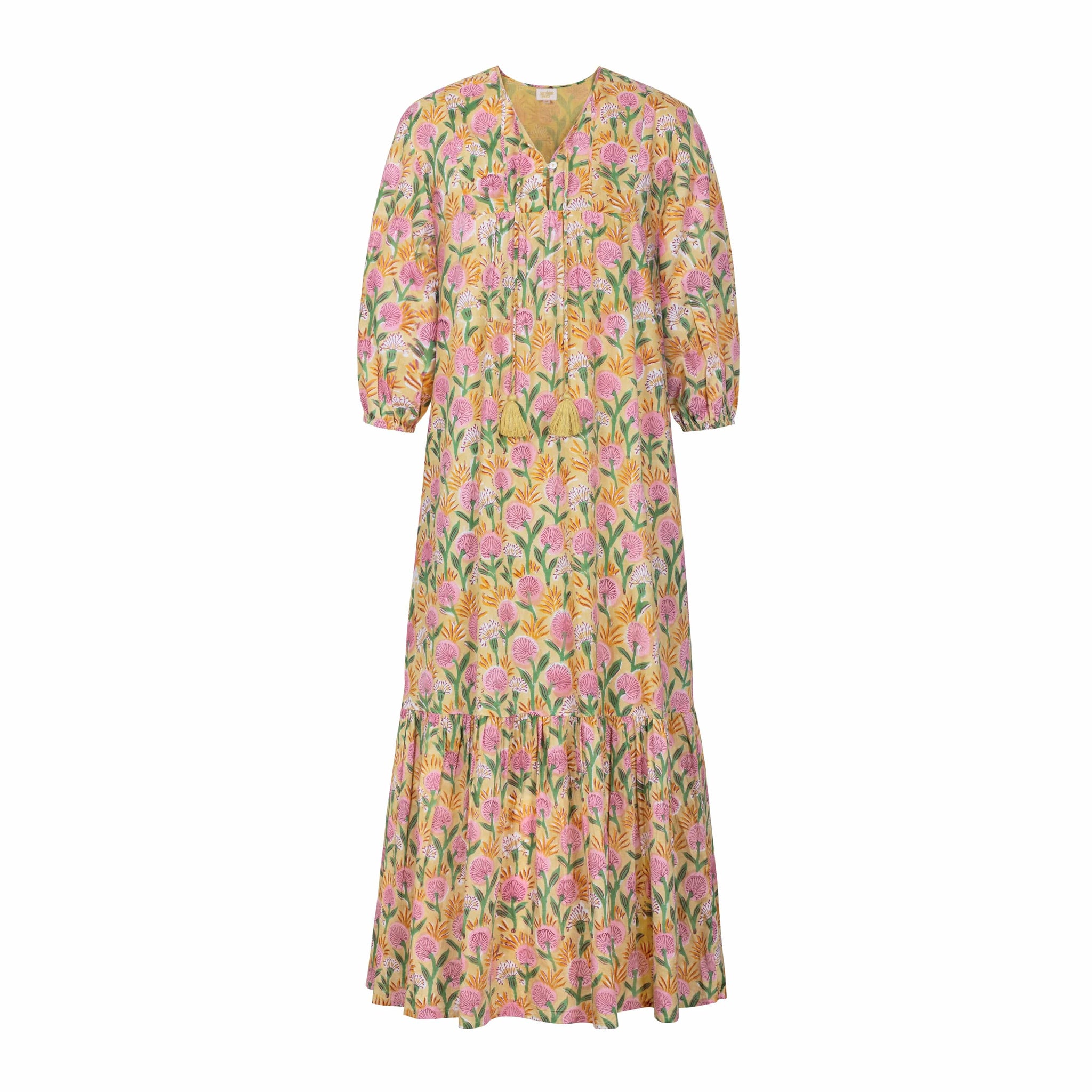 Sunshine Tienda® Fall Marigold Copa Dress