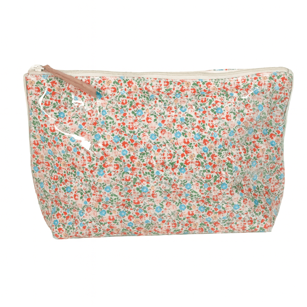 Floral Clear Coated Travel Pouch - Thumbnail 3