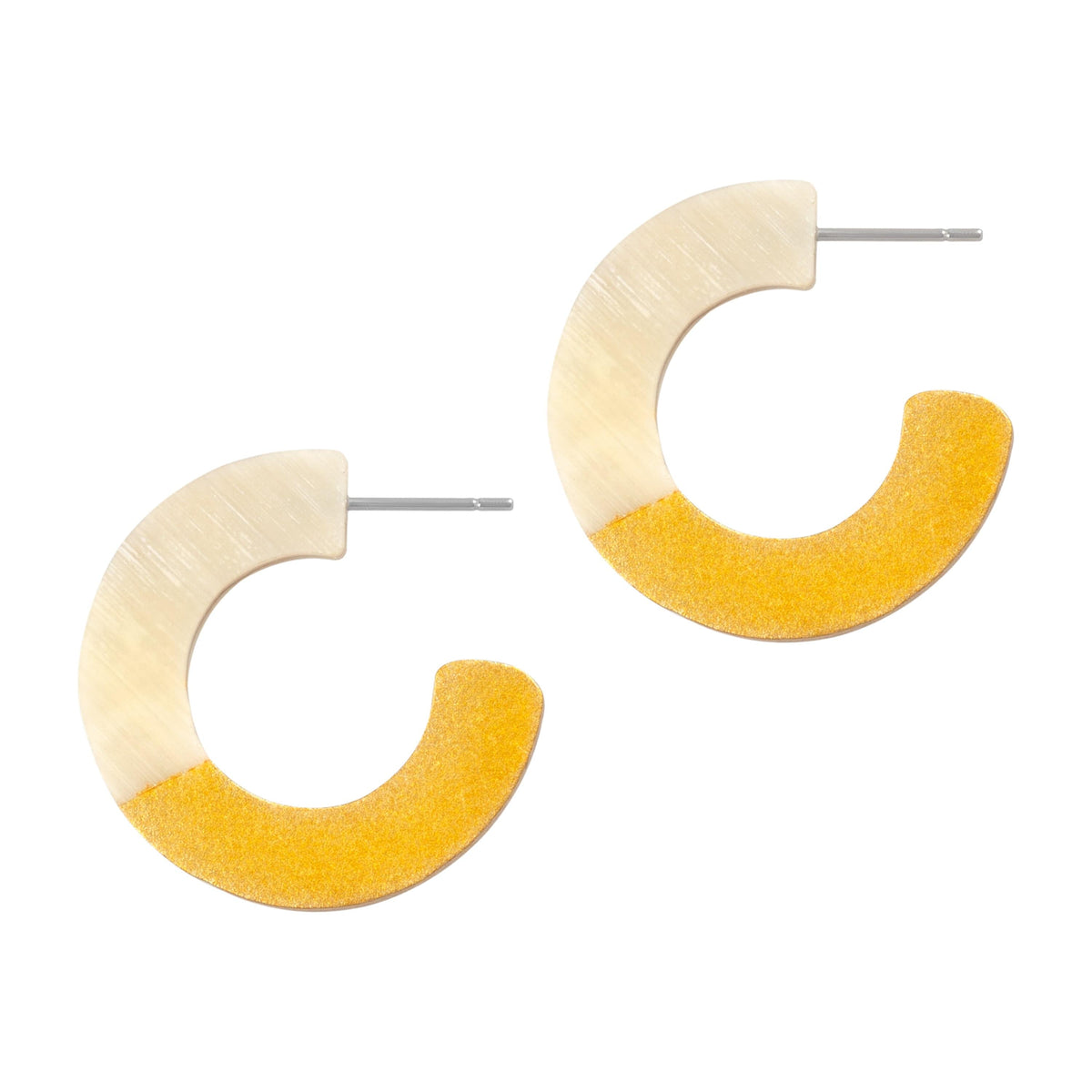 Gold Block Hoops