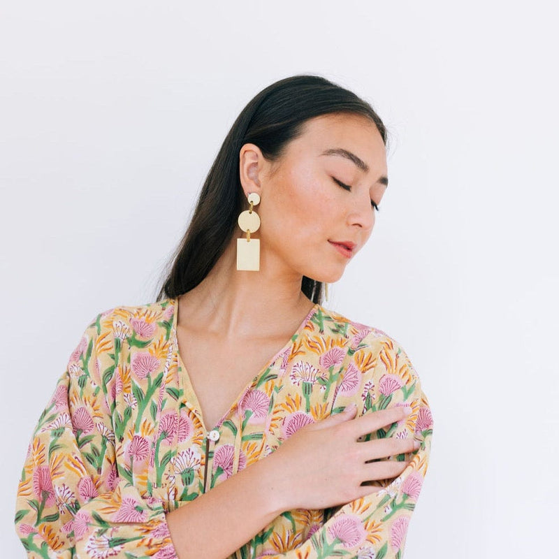 Sunshine Tienda® Gold Metallic Harbor Earrings