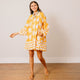 Gold Palm Geo with Gold Dot Lilly Dress