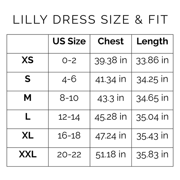 Sunshine Tienda® Gold Palm Geo with Gold Dot Lilly Dress #sizechart