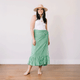 Green and White Stripe Vienna Sarong