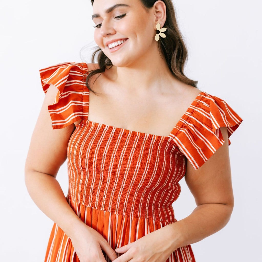 Stripe asymmetry hem dress　Riu　Rちゃん Stripe asymmetry hem dress – Riu
