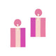 Hibiscus Block Earrings