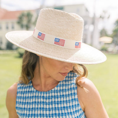 Sunshine Tienda® Ivory America Palm Hat