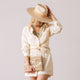 Ivory Eyelet Bermuda Button Down