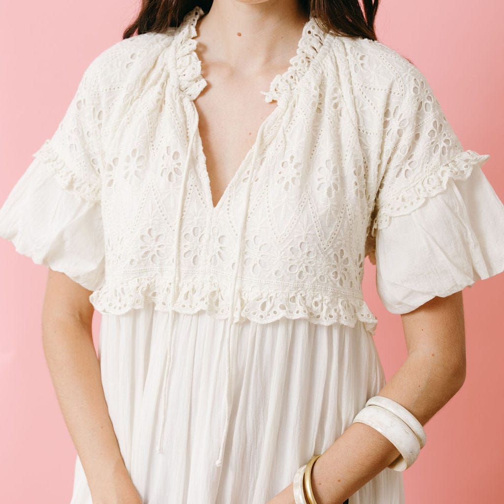 Ivory Eyelet Charlotte Dress – Sunshine Tienda®
