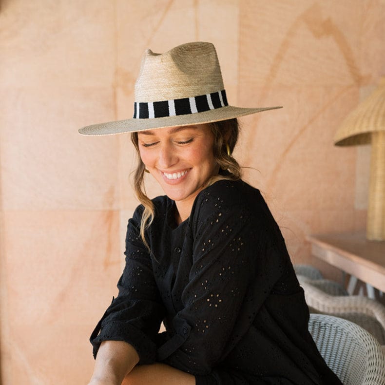 帽子 Fleur Store WOVEN STRIPE HAT Jakeline Palm Hat – Sunshine Tienda®