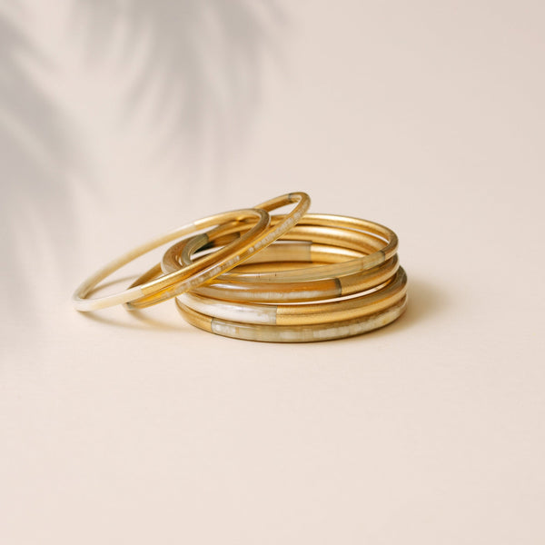 Metallic Gold Mix Bangle Set – Sunshine Tienda®
