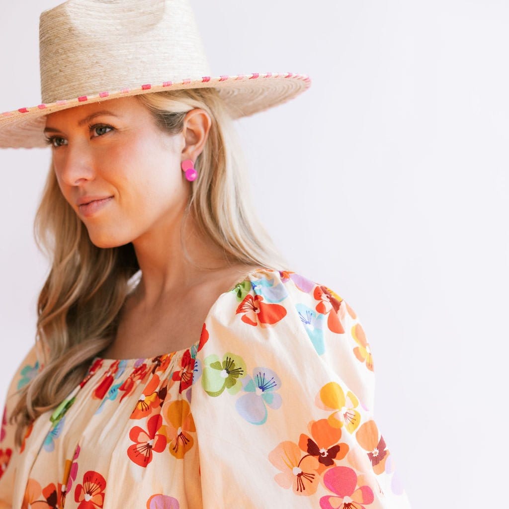 Mini Hibiscus Double Circle Studs – Sunshine Tienda®