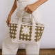 Mini Painted Gingham Canvas Tote