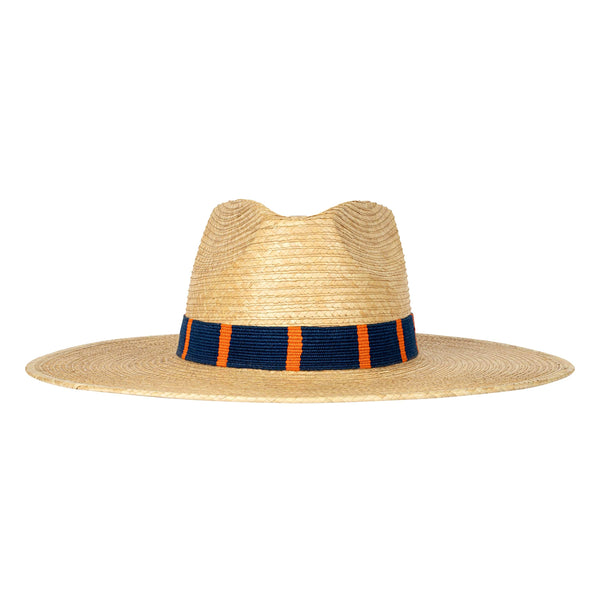 Navy and Orange Palm Hat – Sunshine Tienda® display picture 1