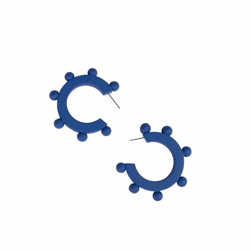 Sunshine Tienda® Navy Bead Hoops
