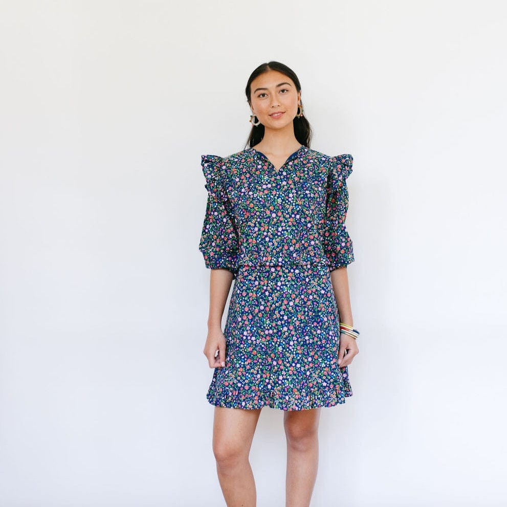 Sunshine Tienda® Navy Floral Monaco Dress