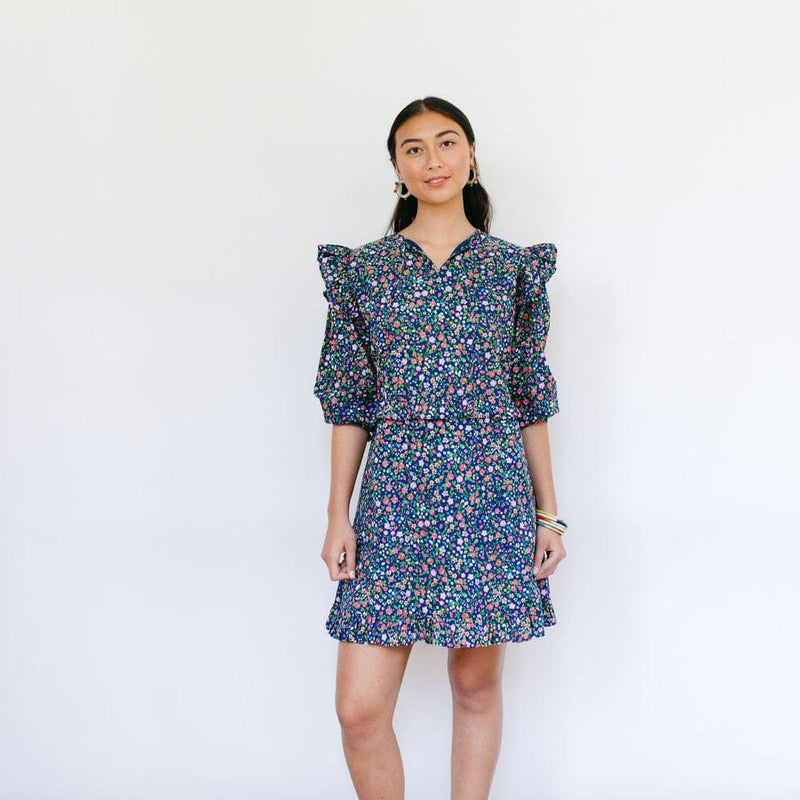 Sunshine Tienda® Navy Floral Monaco Dress