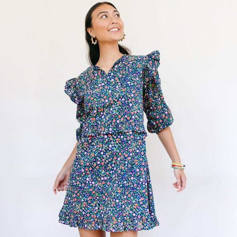Sunshine Tienda® Navy Floral Monaco Dress