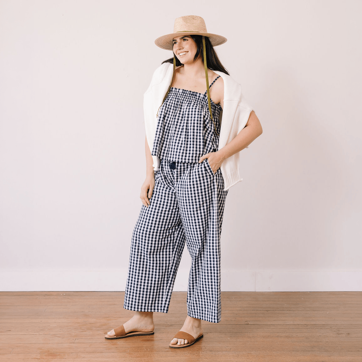 Gingham Daphne Pant