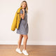 Navy Gingham Getaway Mini Dress