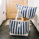 Navy Stripe Canvas Tote