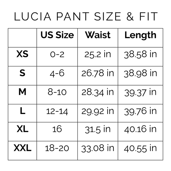 Sunshine Tienda® Ochre Daydreamer Lucia Pant #sizechart