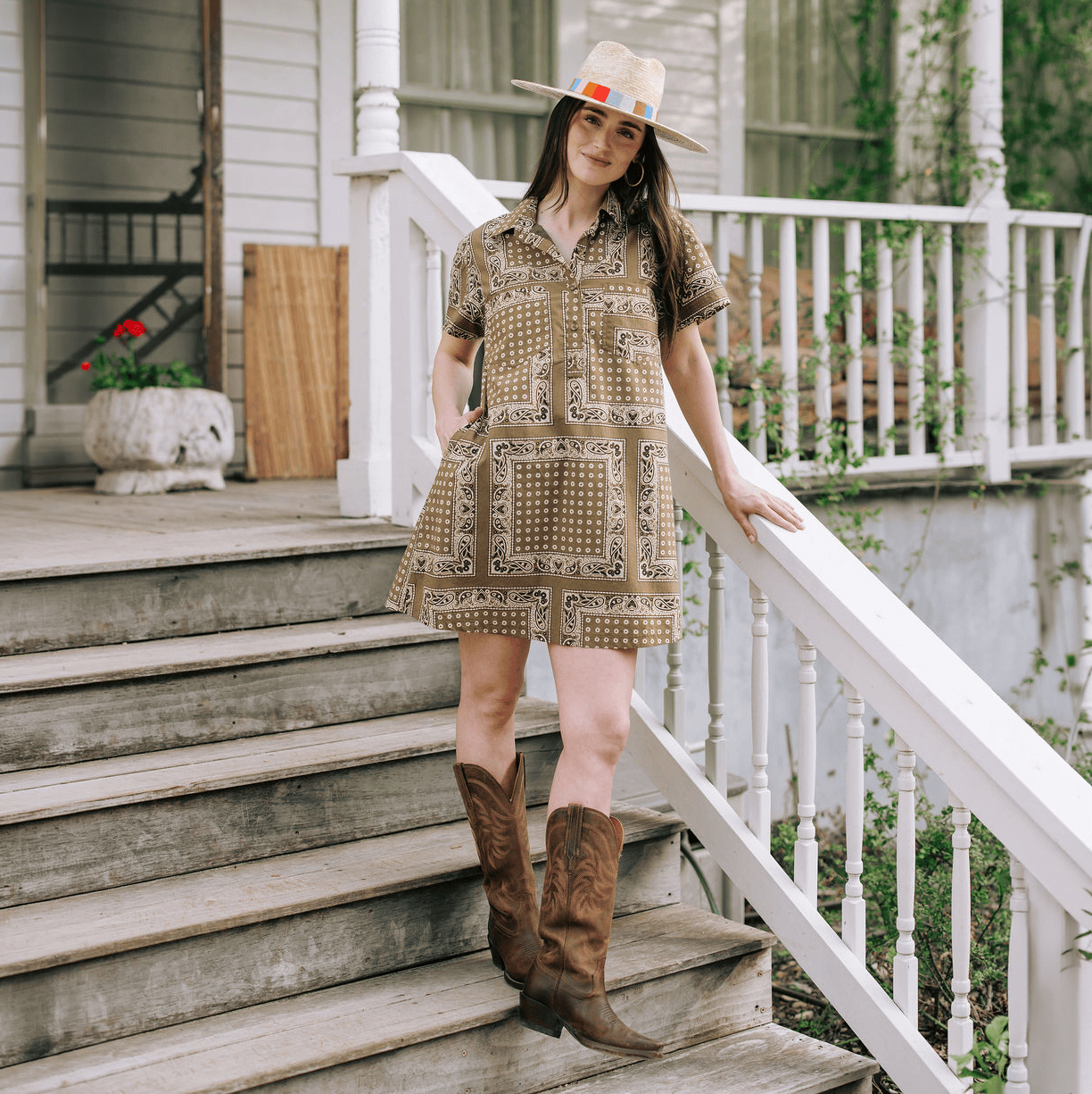 Olive Bandana Getaway Mini Dress – Sunshine Tienda®