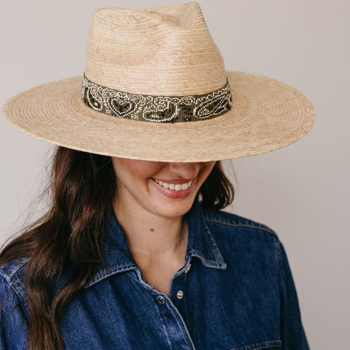 Sunshine Tienda® Olive Bandana Palm Hat