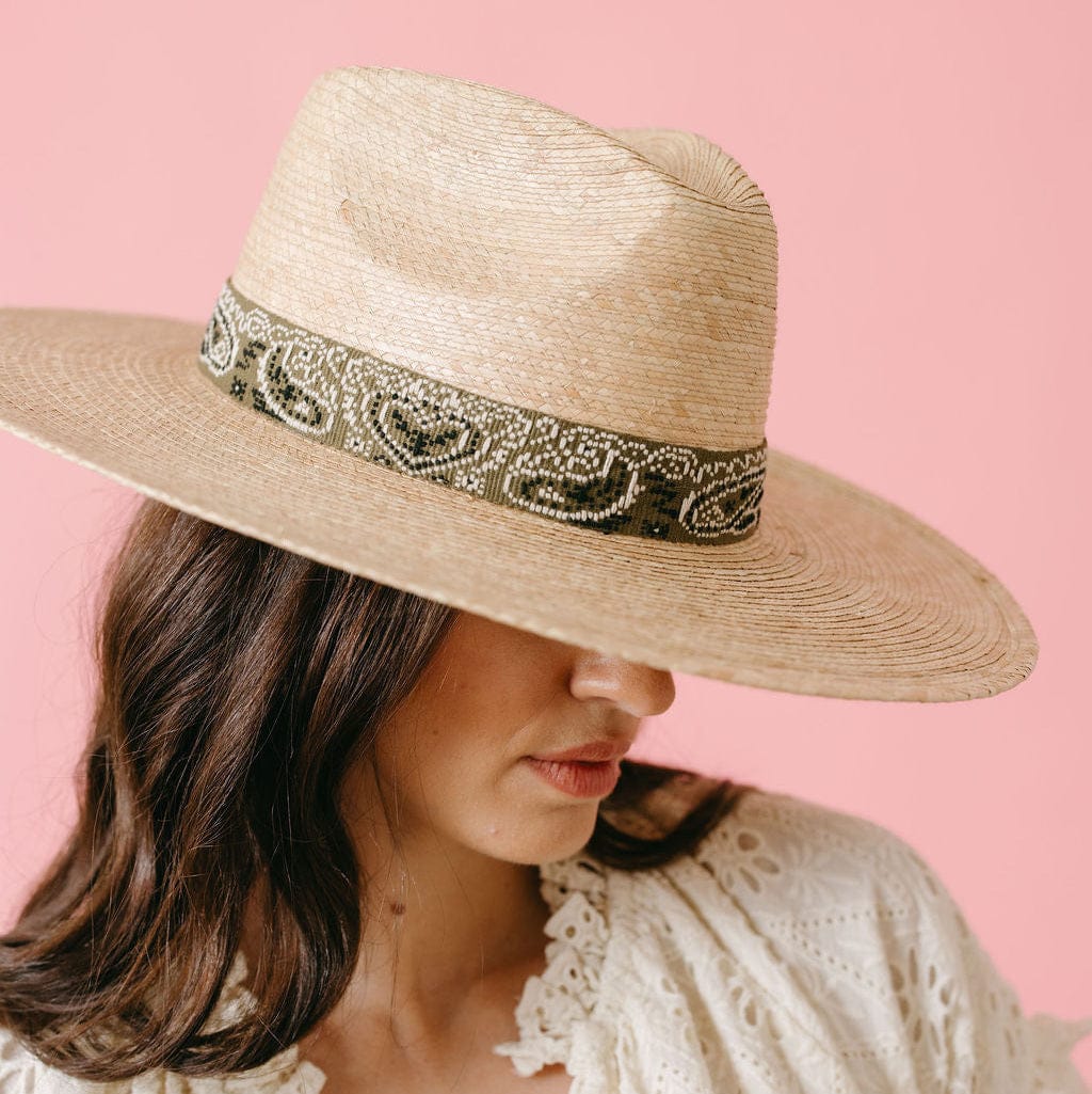 Olive Bandana Palm Hat – Sunshine Tienda®