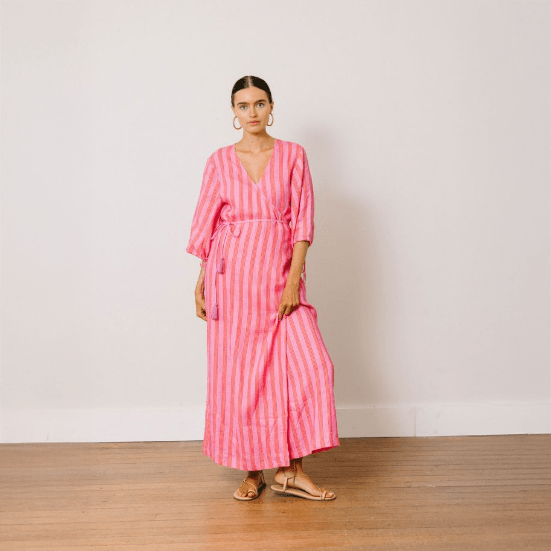 Orchid Pinstripe Beatriz Dress S