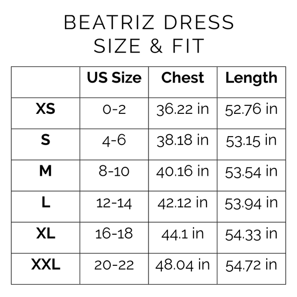 Sunshine Tienda® Orchid Pinstripe Beatriz Dress #sizechart