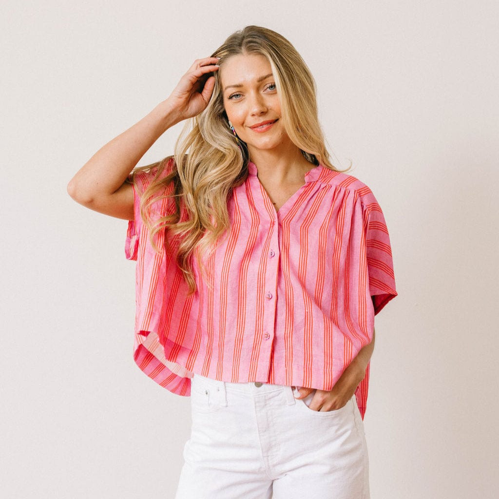 Orchid Pinstripe Savannah Top – Sunshine Tienda®
