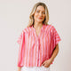 Orchid Pinstripe Savannah Top