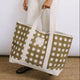 Painted Gingham Canvas Tote