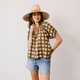 Painted Gingham Frances Top