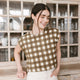 Painted Gingham Quilted Greta Top