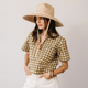 Painted Gingham Palmer Top