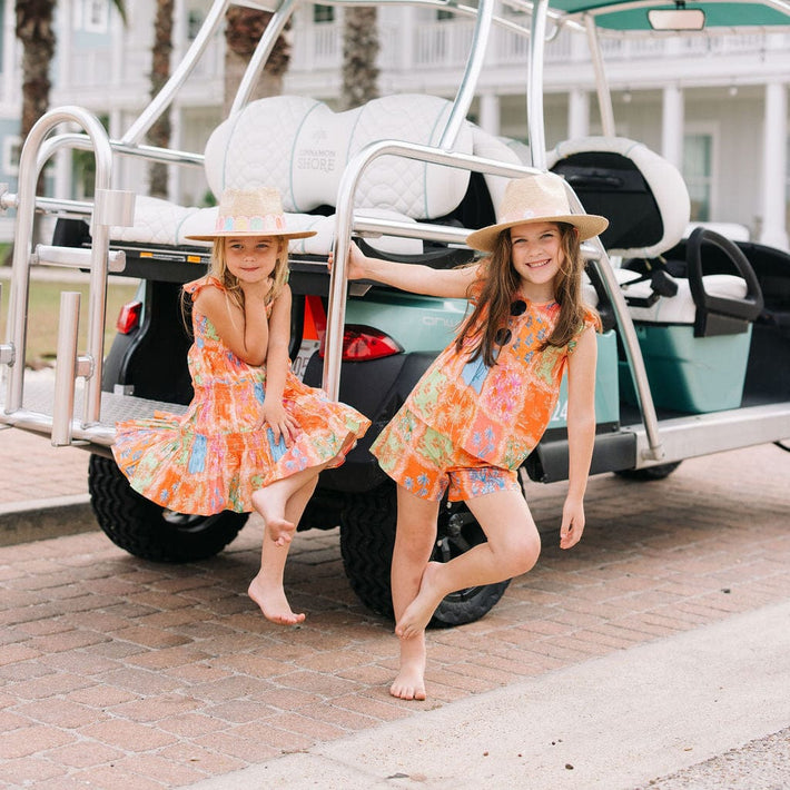 Sunshine Tienda® Patchwork Palm Kids Dune Short Set
