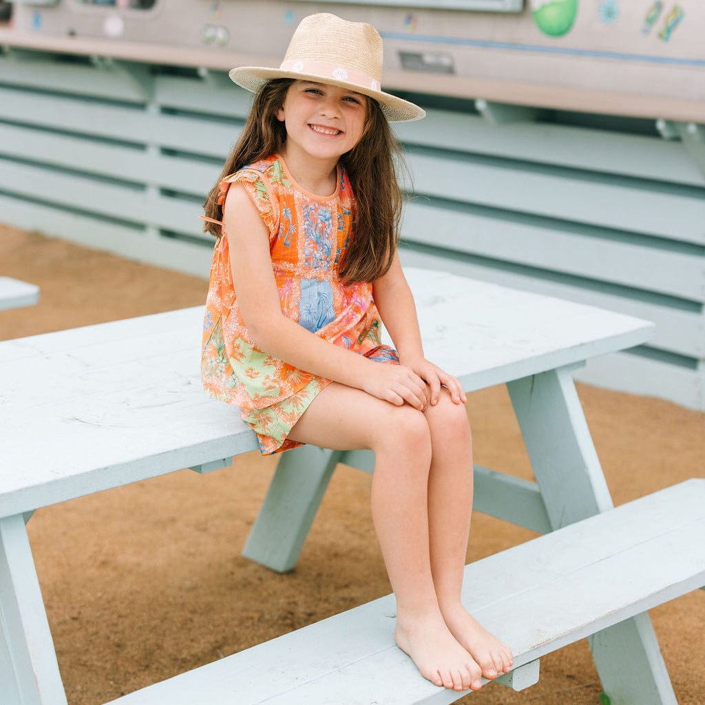 Sunshine Tienda® Patchwork Palm Kids Shorts Set