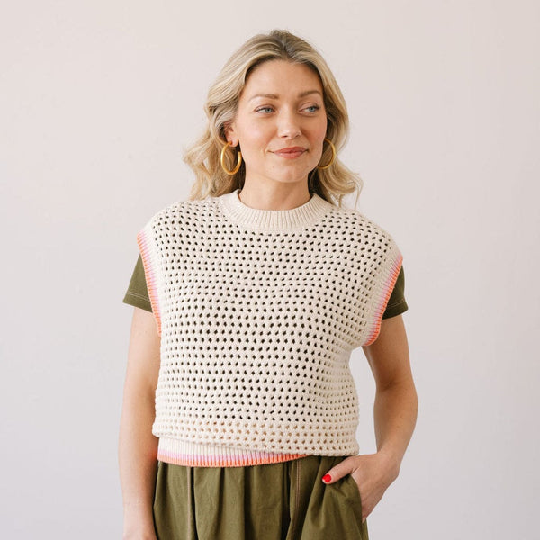 Peach Kennedy Sweater Vest – Sunshine Tienda®