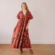 Pomegranate Floral Charlotte Dress