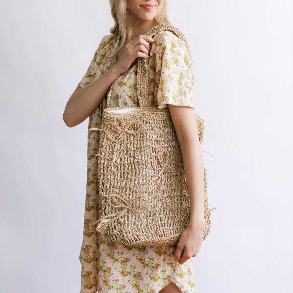 Raffia Ribbon Bag – Sunshine Tienda®