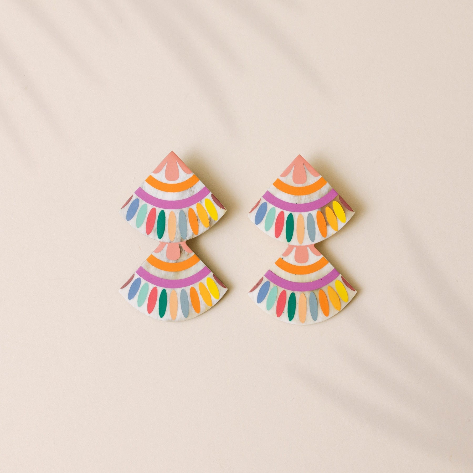 Sunshine Tienda® Rainbow Double Tile Earrings