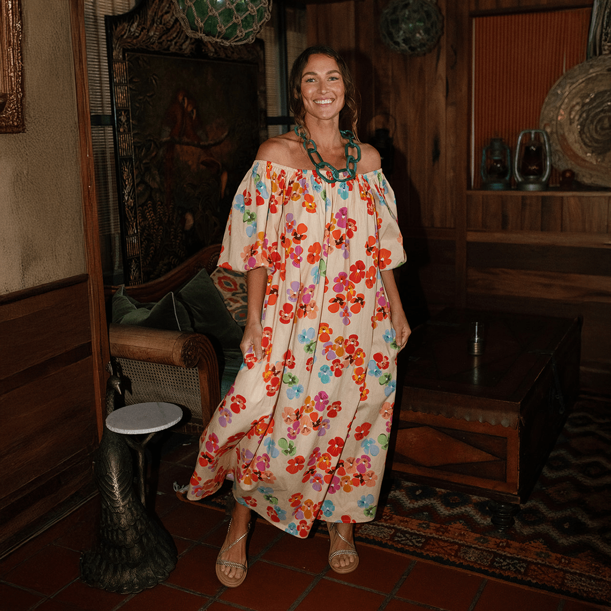 ross semi formal dresses TIANEK Semi Formal Dress for Ladies,Casual Ball Graduation Dress,Summer Patchwork Floral Three-quarter Sleeve Glamorous Multicolor Ross Dress Three-quarter Sleeve Maxi Dress