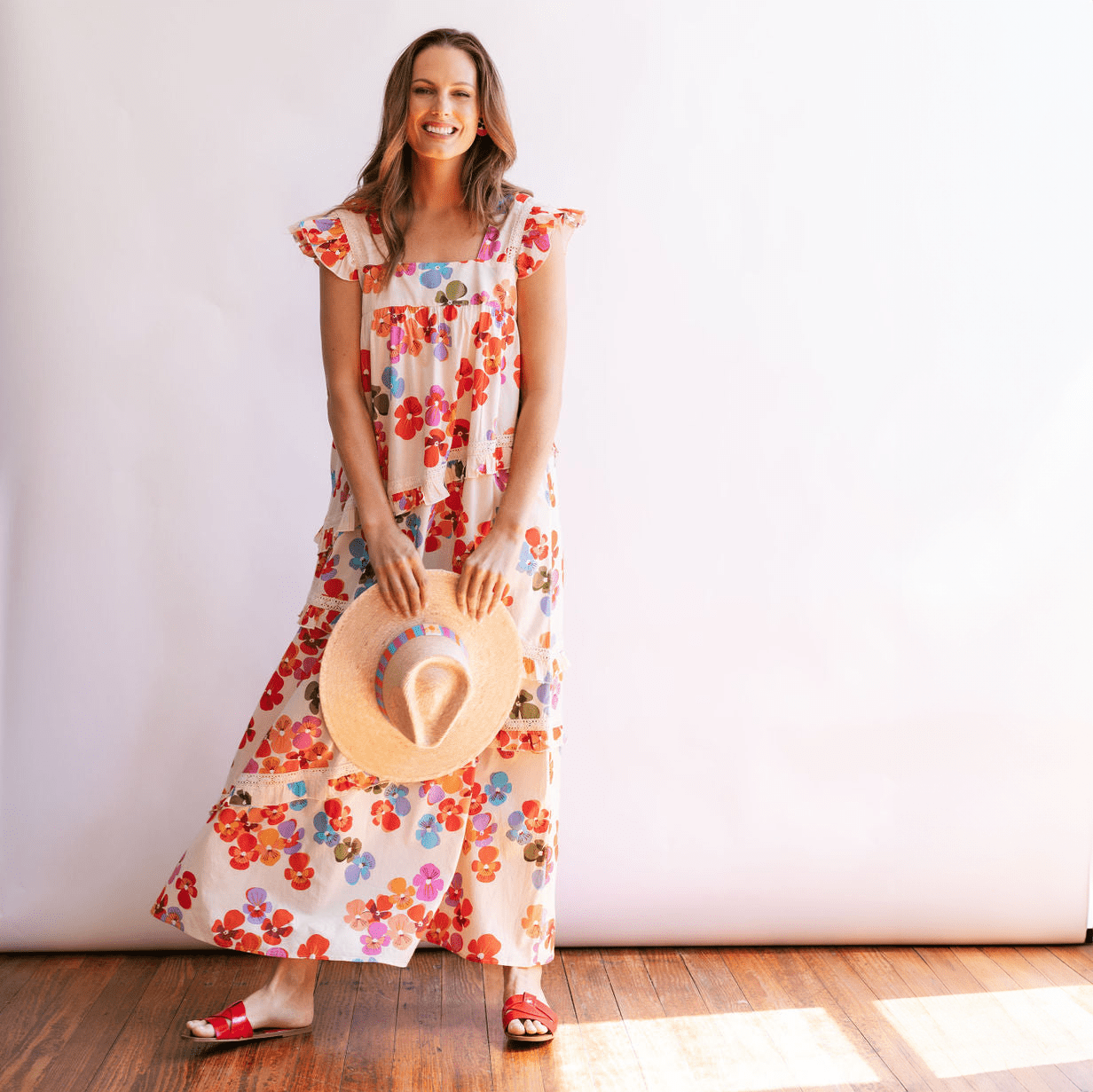Sunshine Tienda® Rainbow Flower Olla Dress