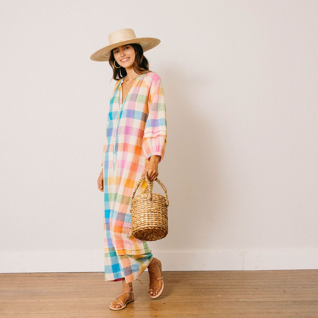 Rainbow Plaid Cleo Dress L