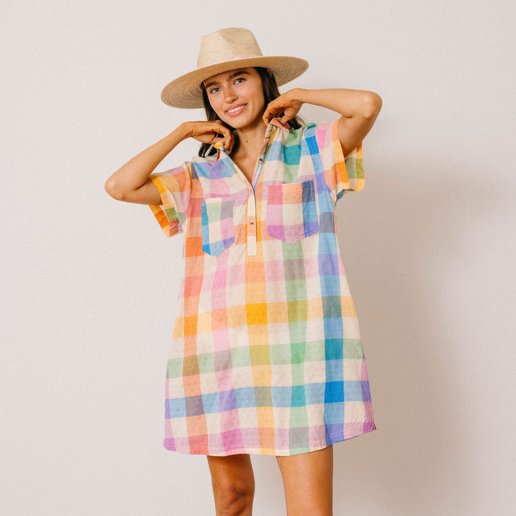 en saison plaid organza mini dress Star Energy Plaid Organza Dress (Women)