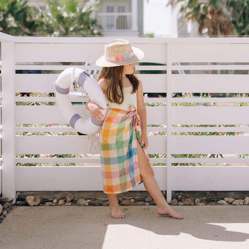 Sunshine Tienda® Rainbow Plaid Kid's Sarong