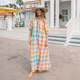 Rainbow Plaid Oasis Dress