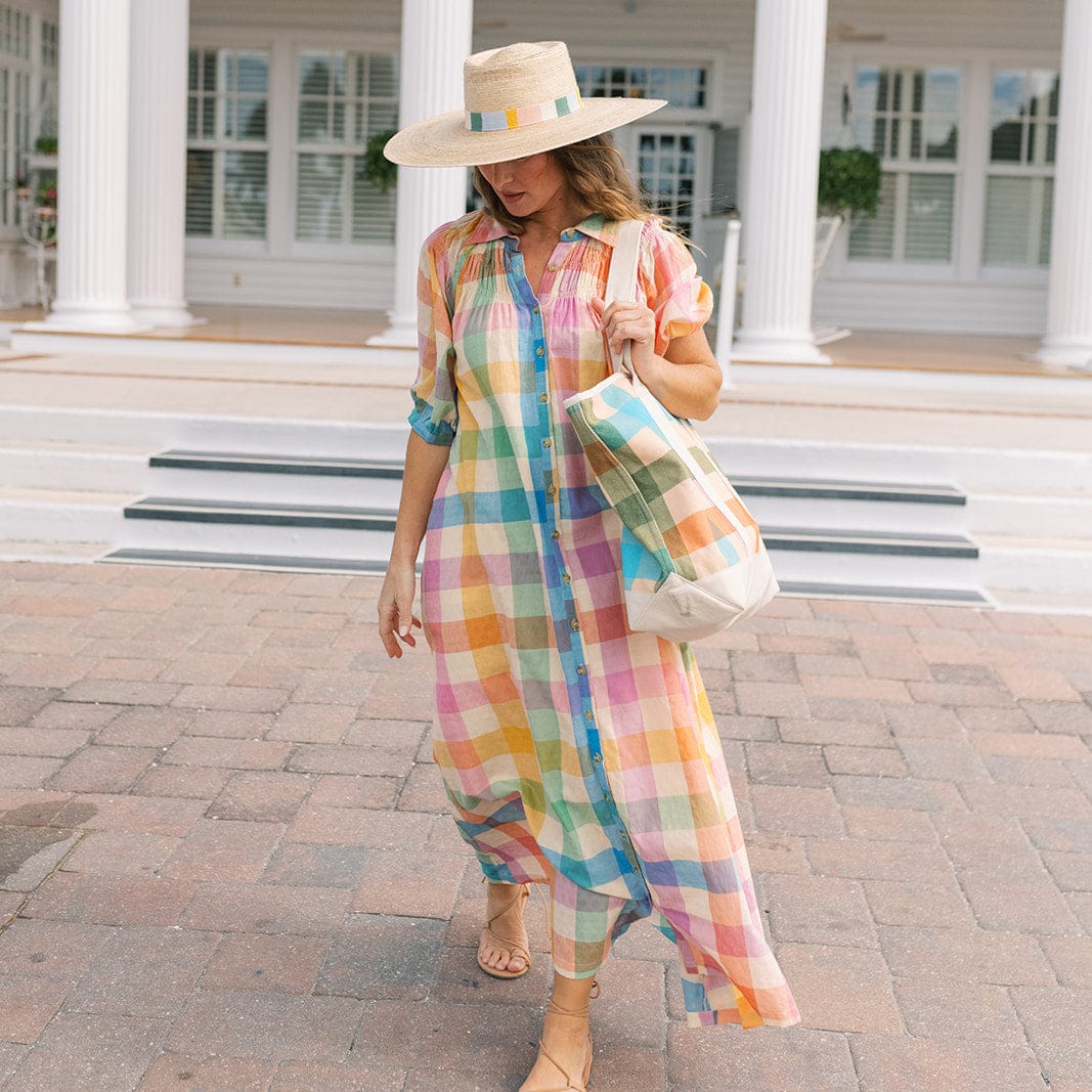 rainbow dresses Rainbow Plaid Oasis Dress – Sunshine Tienda®