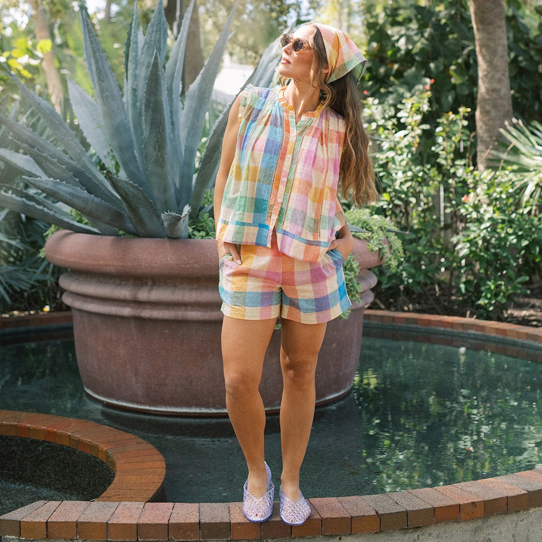 Rainbow Plaid Scarf – Sunshine Tienda®